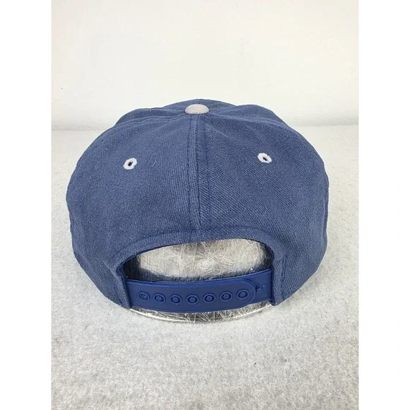 Vintage Dallas Cowboys Nutmeg Snapback‎ Hat Blue Silver Patch Cap